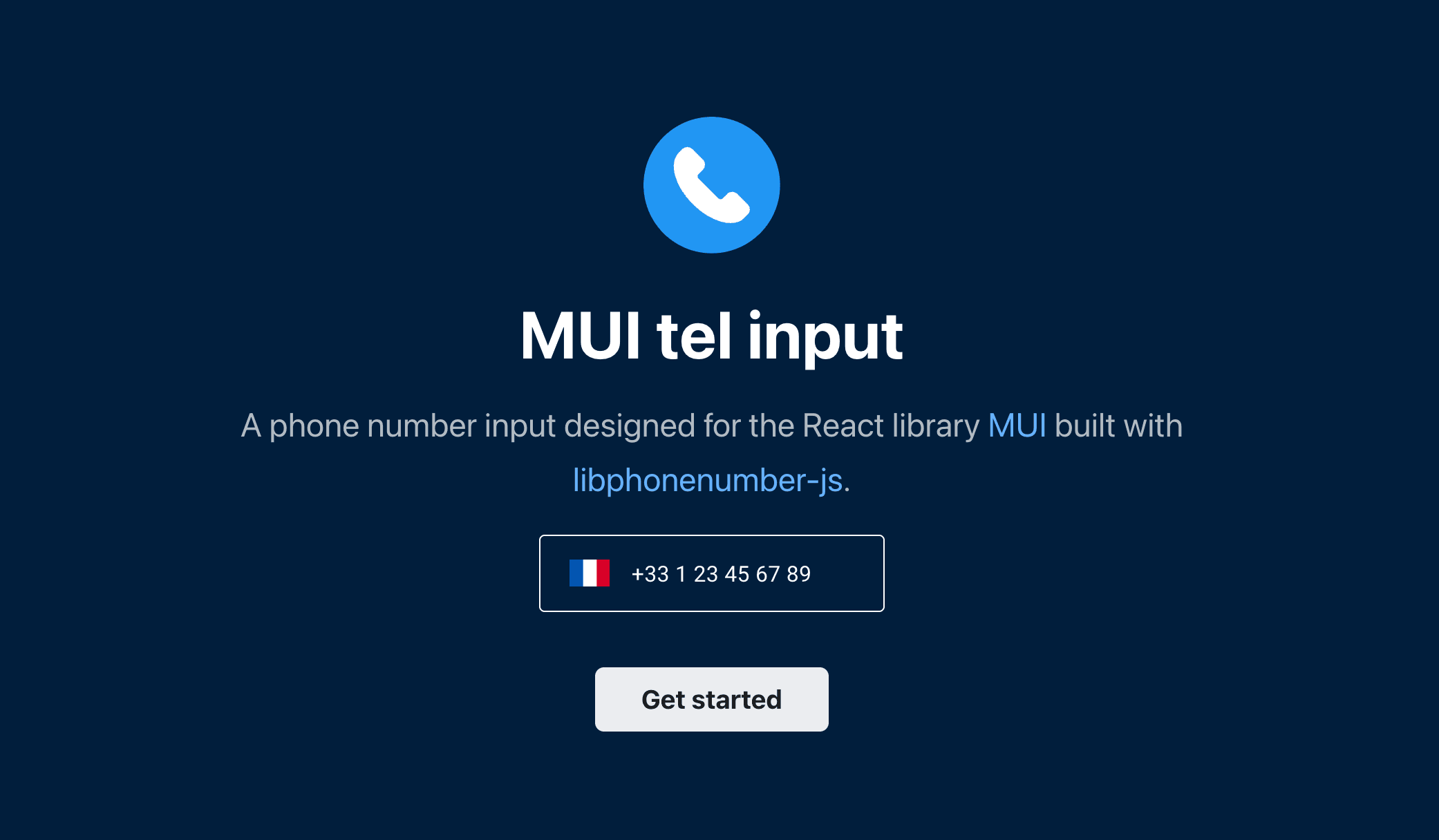 MUI Tel Input
